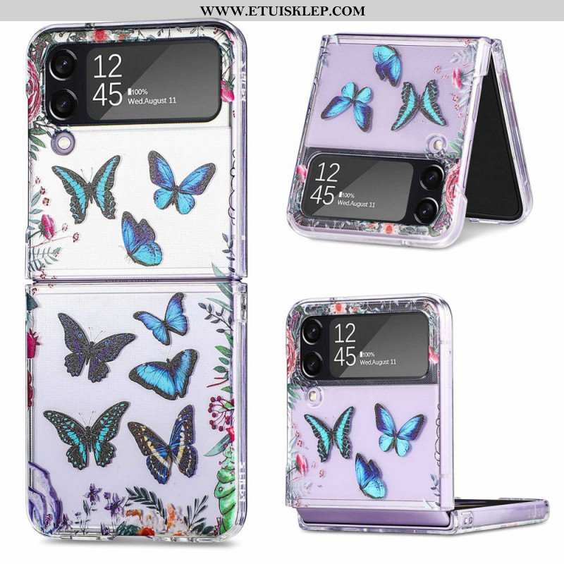 Etui do Samsung Galaxy Z Flip 4 Etui Folio Wiele Motyli